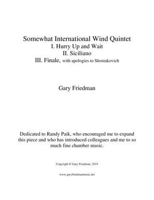 Book cover for Somewhat International Wind Quintet