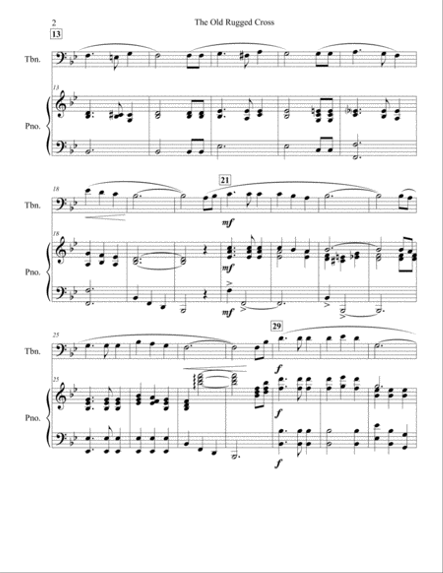 The Old Rugged Cross The Old Rugged Cross Small Ensemble scores gallery preview page 2