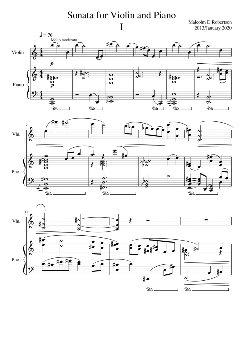 Sonata for Violin & Piano image number null