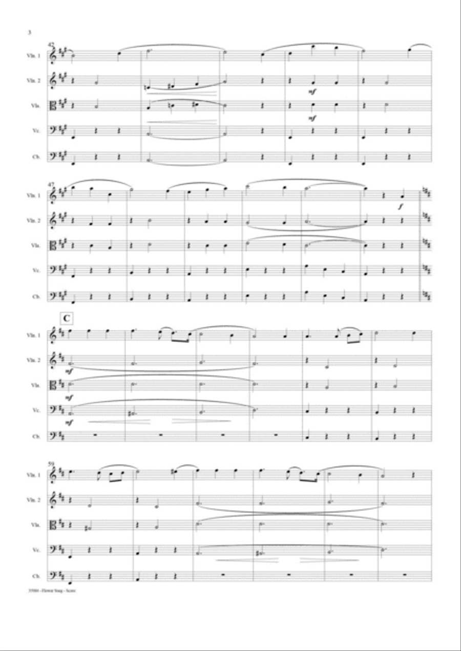 FLOWER SONG op. 39 – STRING QUARTET String Quartet scores gallery preview page 4
