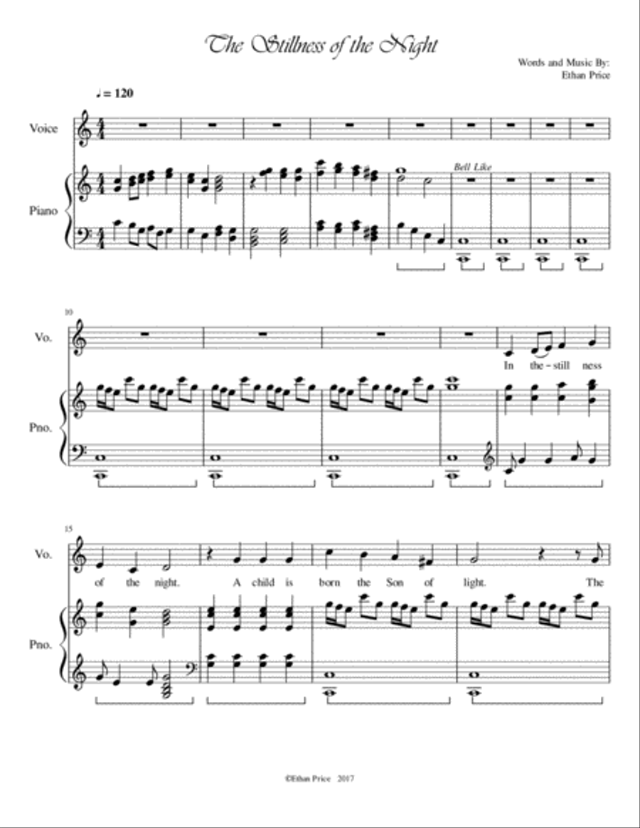 The Stillness of the Night Soprano Voice scores gallery preview page 2