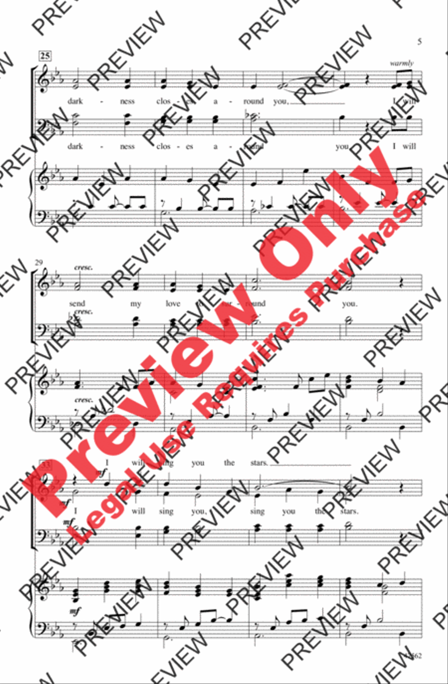 I Will Sing You the Stars 4-Part scores gallery preview page 4