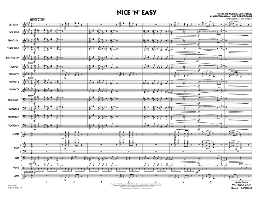Nice 'n' Easy - Conductor Score (Full Score) Jazz Ensemble scores gallery preview page 2