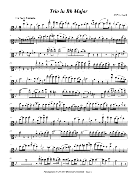 Baroque Trios for Strings - Viola B
