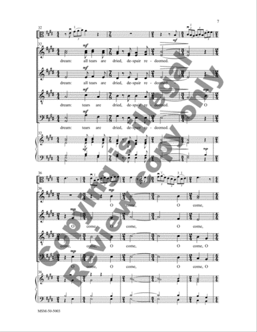 Hymn to the Spirit SSATBB scores gallery preview page 7