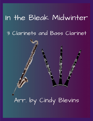Book cover for In the Bleak Midwinter, for Three Clarinets and Bass Clarinet