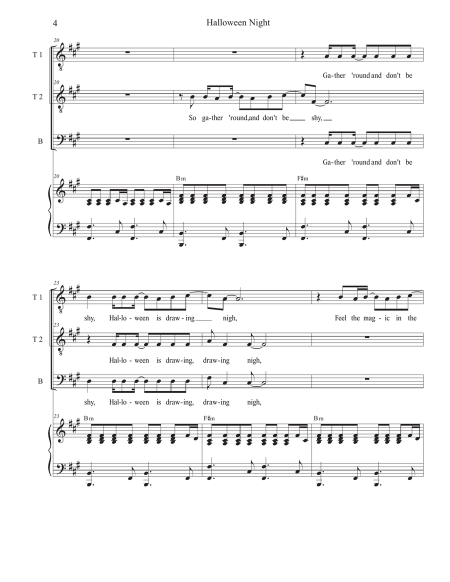 Halloween Night (Vocal Trio - (TTB) TTB scores gallery preview page 4