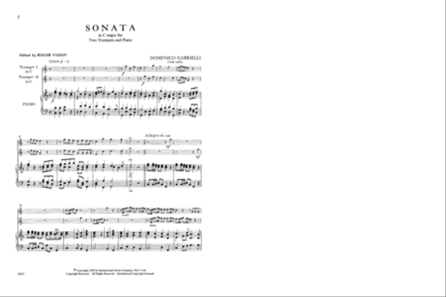 Sonata No. 9 In C Major, Opus 11 Trumpet Duet scores gallery preview page 2
