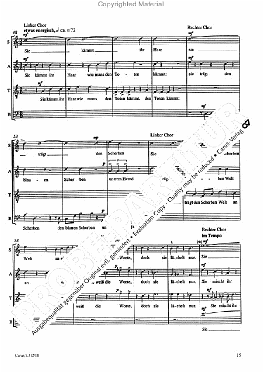 Variationen mit Celan-Gedichten III 4-Part scores gallery preview page 16