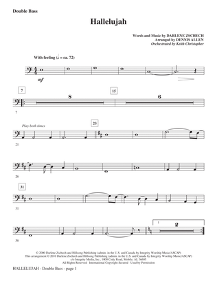 Hallelujah (arr. Dennis Allen) - Double Bass