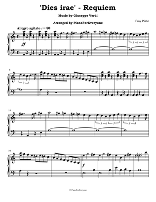 'Dies irae' from Requiem - Verdi (Easy Piano)