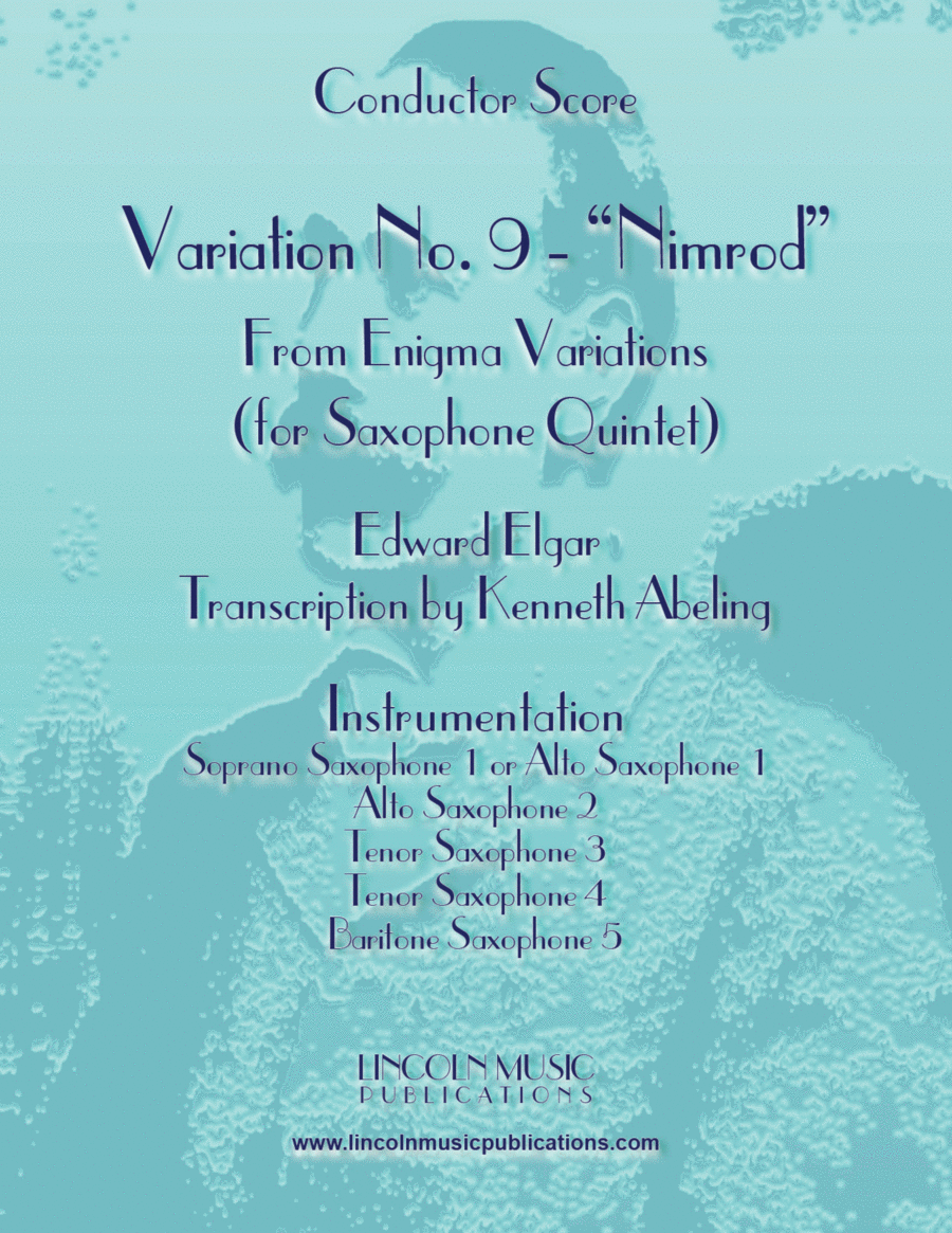 Elgar - Nimrod from Enigma Variations (for Saxophone Quintet SATTB or AATTB) Saxophone Quintet scores gallery preview page 1