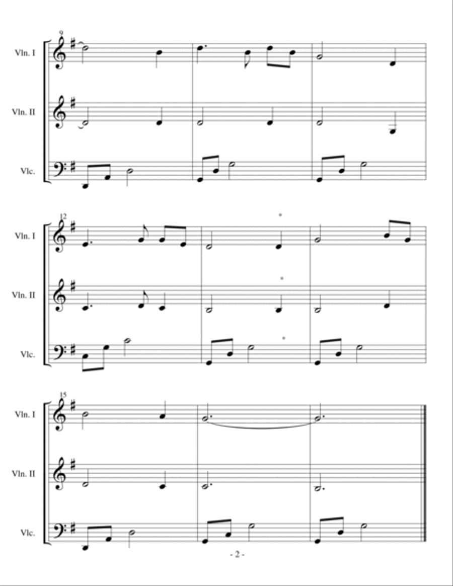 A Collection Of Hymns For String Trio book 1 String Trio scores gallery preview page 2