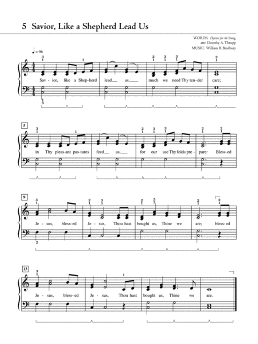 The Piano Student's Hymnal: 30 Hymns Simplified for Late Elementary to Early Intermediate Pianists Choir scores gallery preview page 6