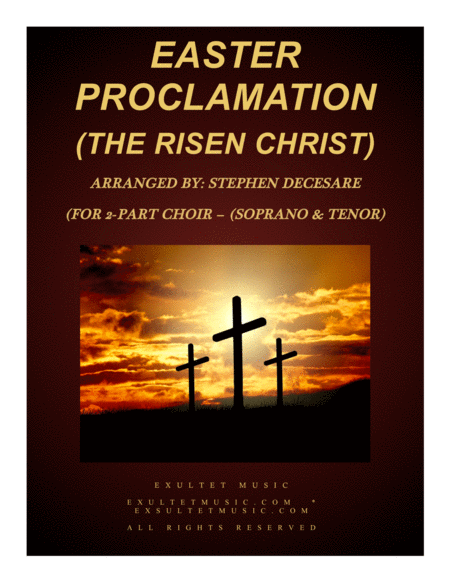 Easter Proclamation (The Risen Christ) (for 2-part choir - (Soprano & Tenor) image number null