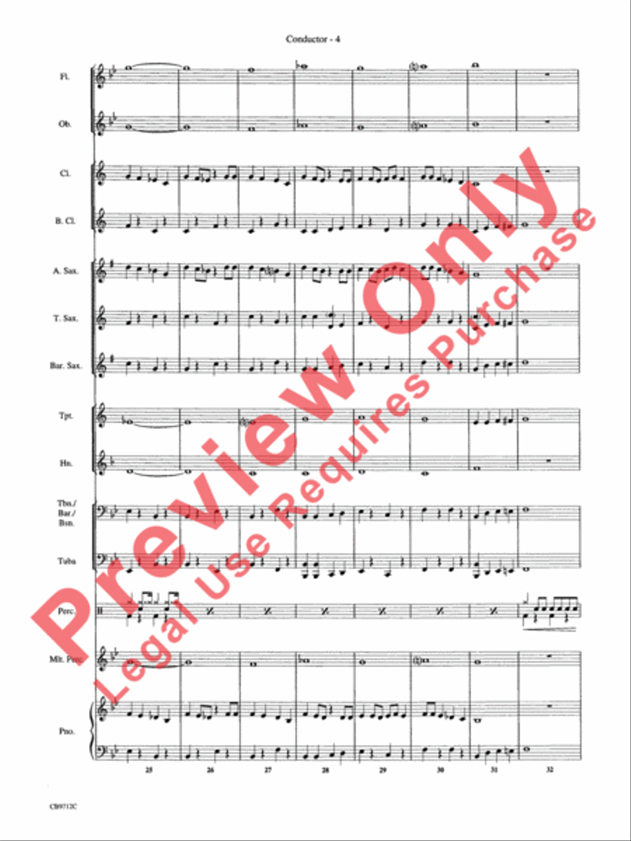 (We're Gonna) Rock Around the Clock Concert Band scores gallery preview page 7