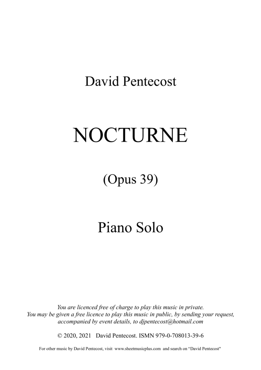 Nocturne, Opus 39 image number null