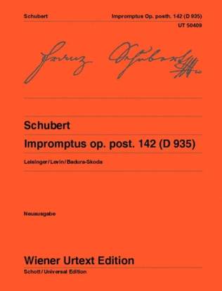Book cover for Impromptus for Piano D.935 Op. Post. 142