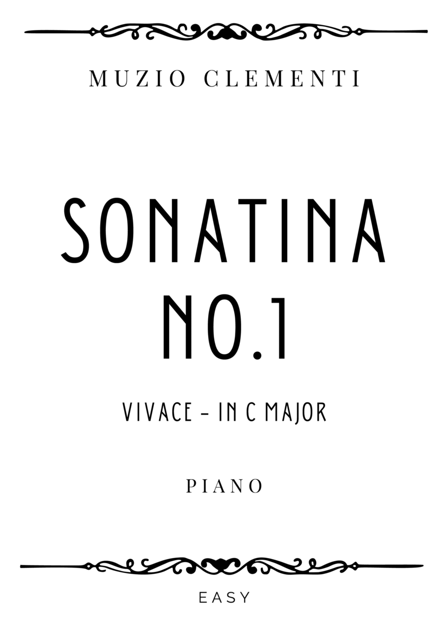 Clementi - Vivace from Sonatina No.1 in C Major - Easy Piano Method scores gallery preview page 1