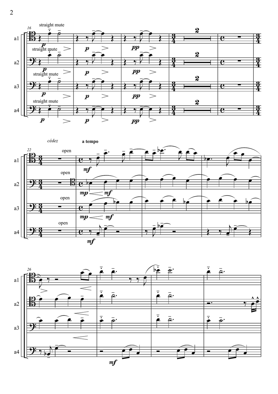 Fantasy for trombones & percussion - set of parts Percussion Ensemble scores gallery preview page 2