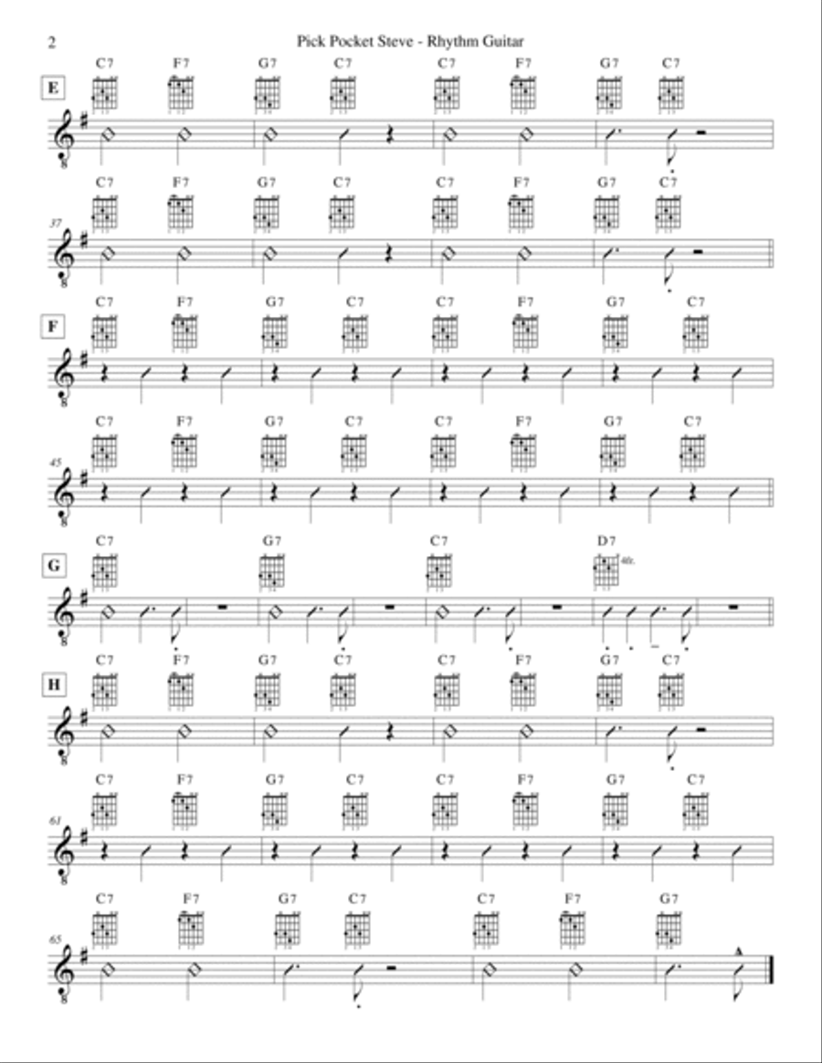 Pick Pocket Steve (for Two Guitars) Guitar scores gallery preview page 4