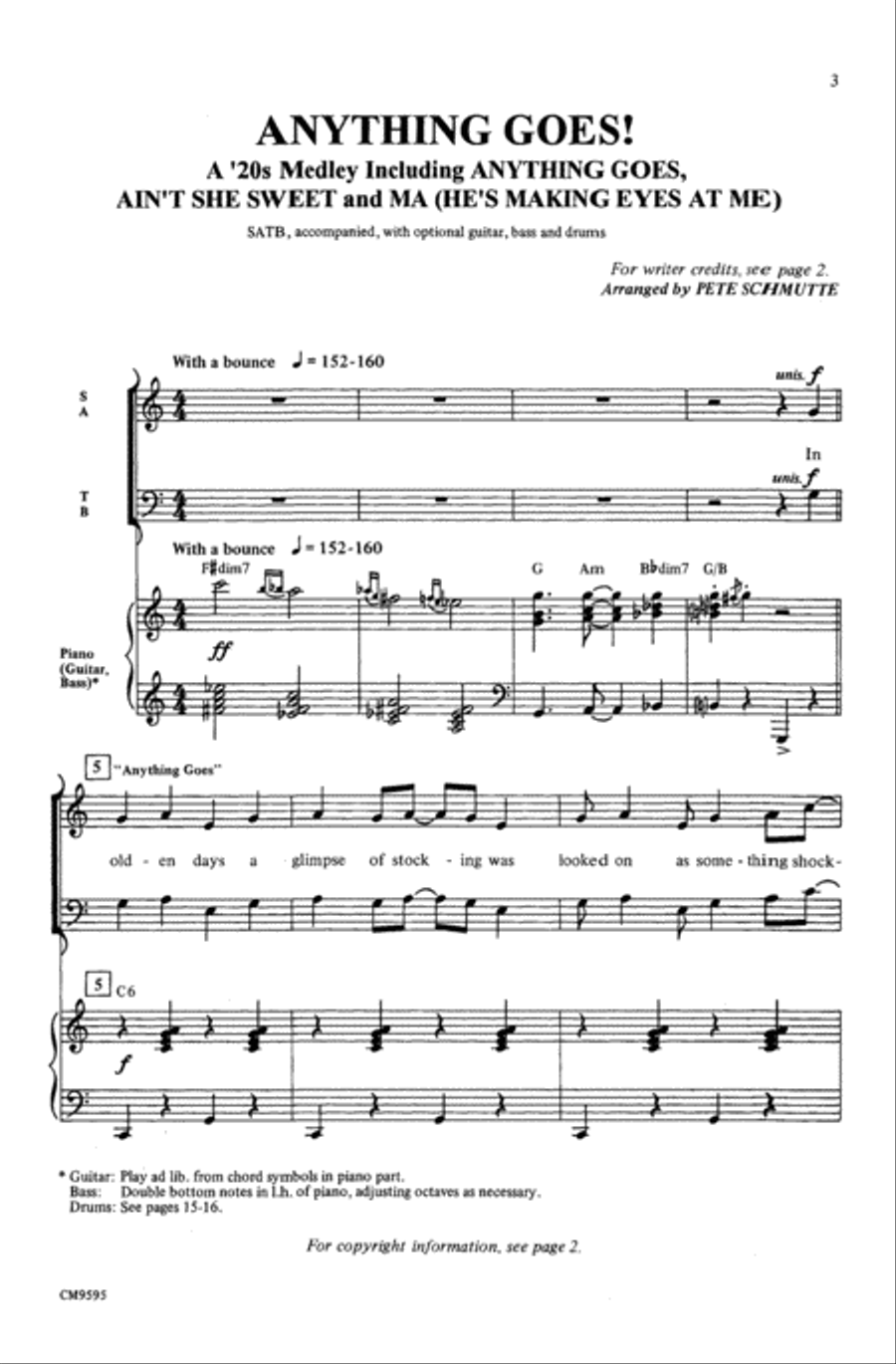 Anything Goes! (A '20s Medley) Choir scores gallery preview page 2