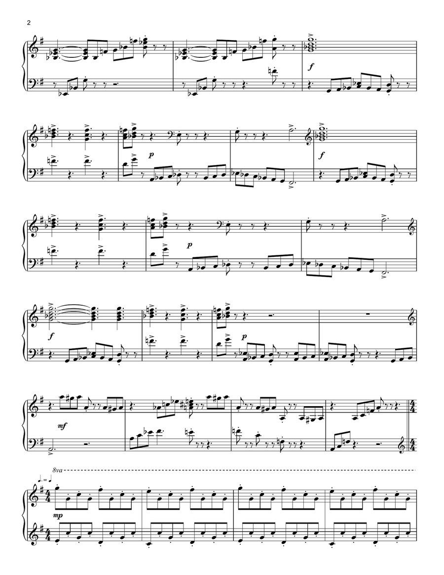 School's Out [Classical version] (arr. David Pearl) Piano Solo scores gallery preview page 2