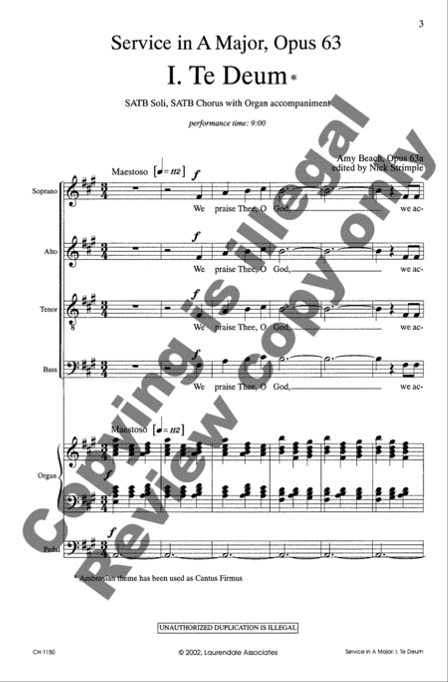 I. Te Deum 4-Part scores gallery preview page 3