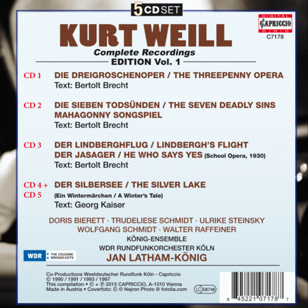 Volume 1: Weill Edition image number null