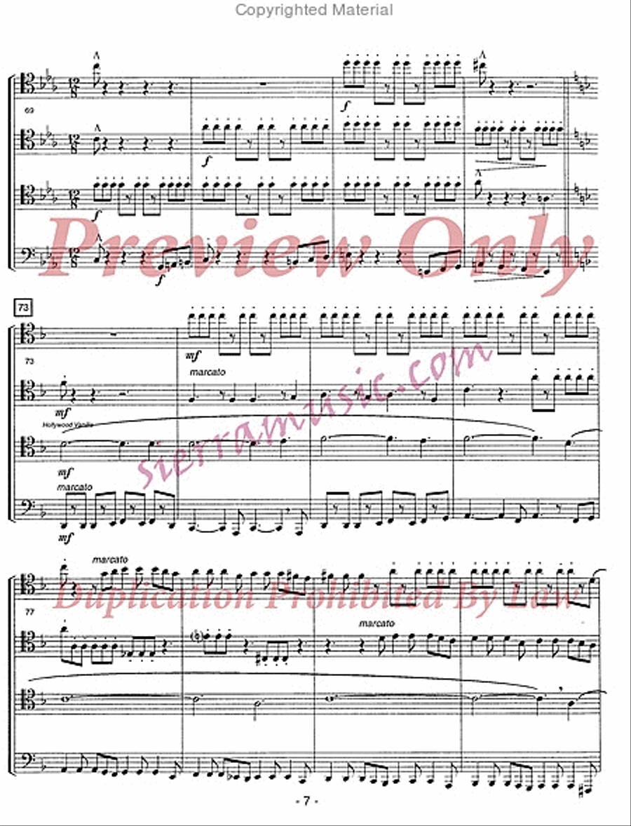 Impression Of A Parade Trombone Quartet scores gallery preview page 8