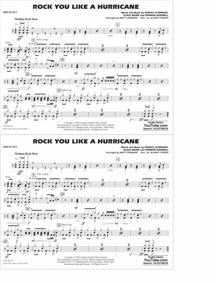 Rock You Like A Hurricane (arr. Conaway/Finger) - Drum Set