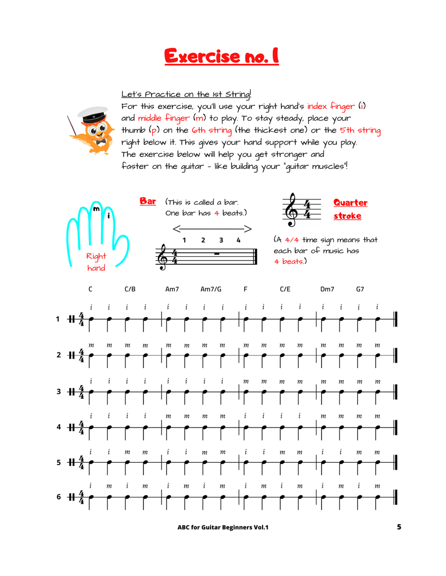 ABC For Guitar Beginners Vol.1 Acoustic Guitar scores gallery preview page 6