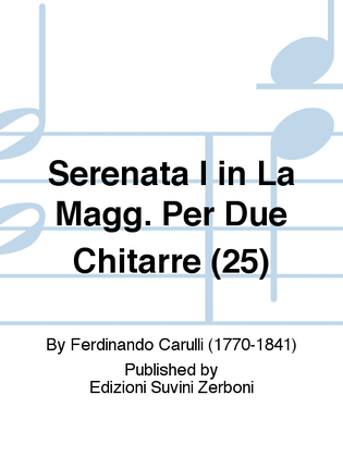 Book cover for Serenata I in La Magg. Per Due Chitarre (25)
