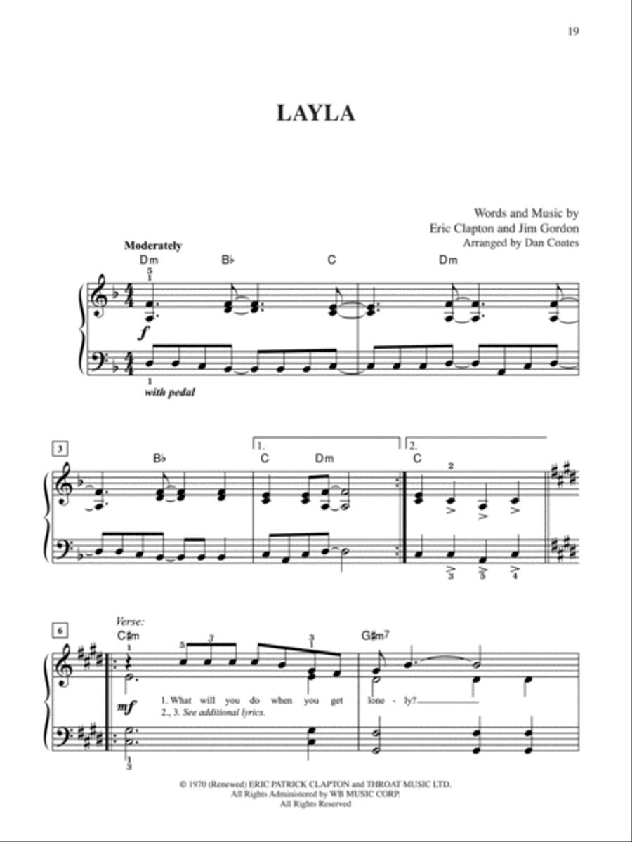 10 for 10 Sheet Music Classic Rock Easy Piano scores gallery preview page 3