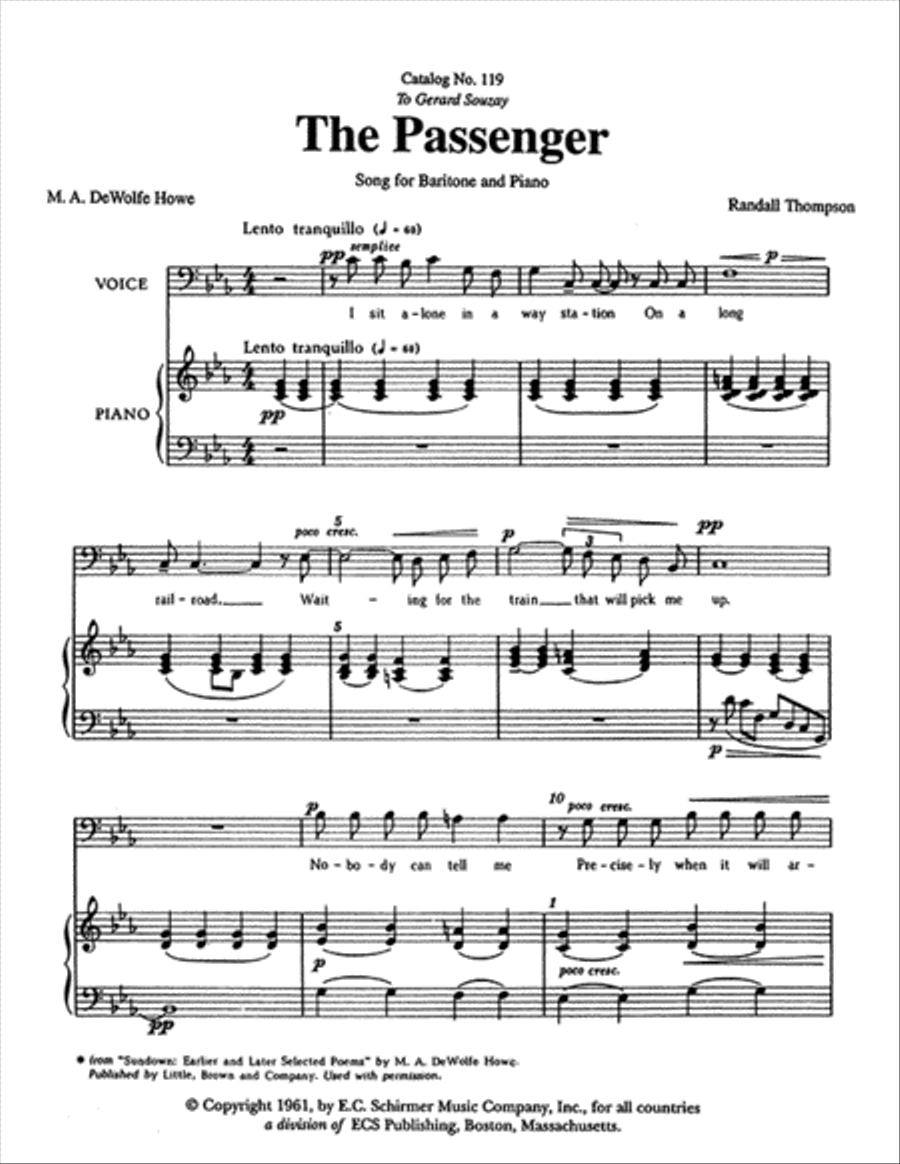 Five Love Songs: 2. The Passenger