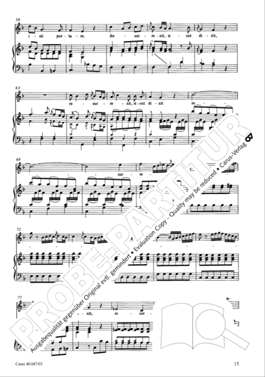 Regina coeli in C major 4-Part scores gallery preview page 16