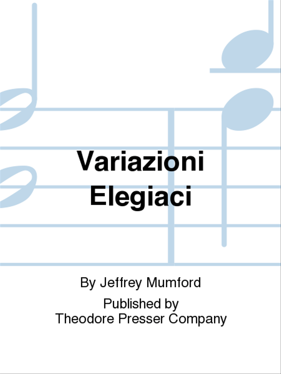 Variazioni Elegiaci Chamber Music scores gallery preview page 1