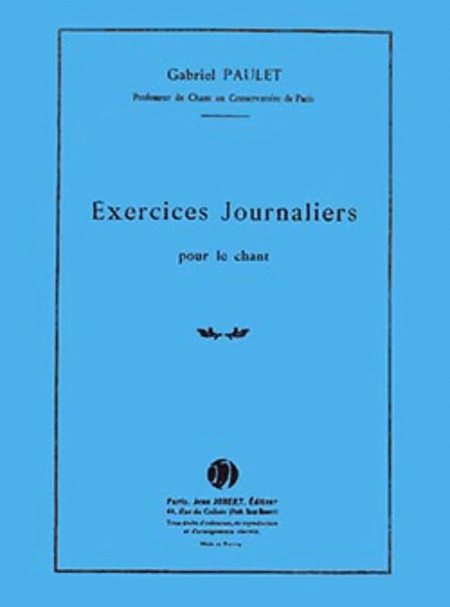 Exercices Journaliers Pour Le Chant