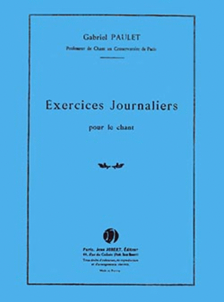 Exercices Journaliers Pour Le Chant