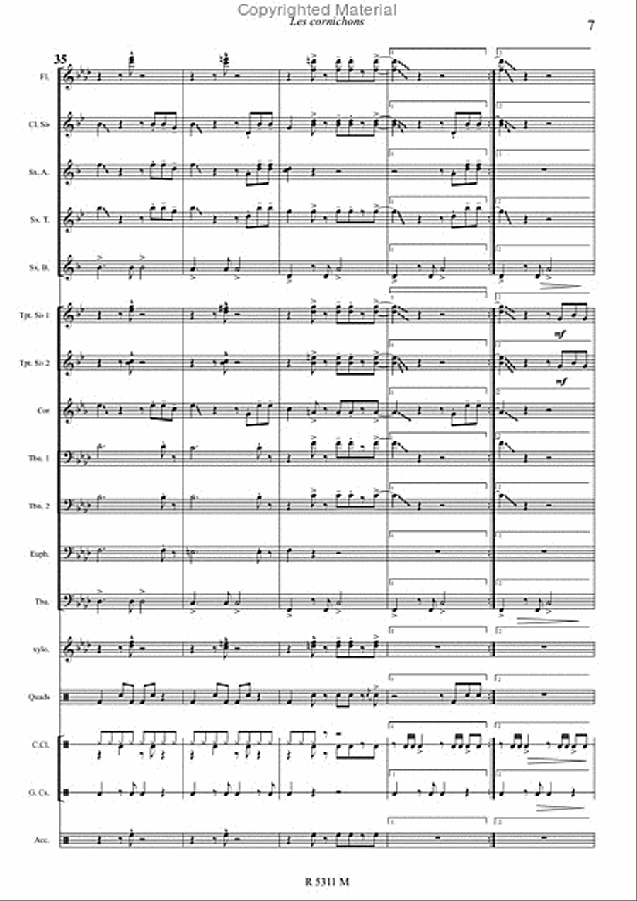 Les cornichons Marching Band scores gallery preview page 8