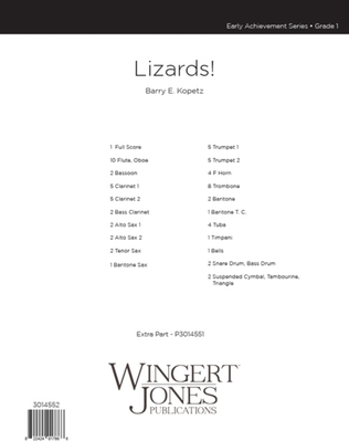 Lizards - Full Score