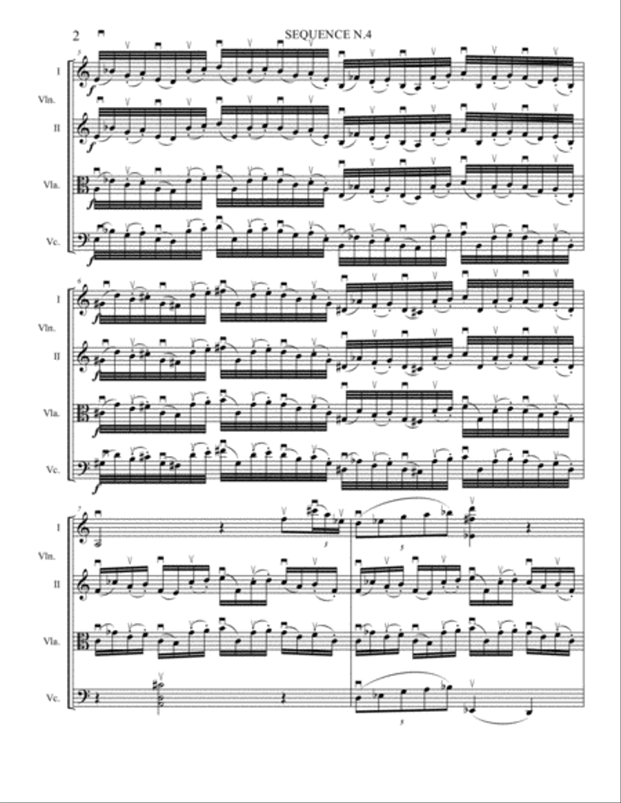 SEQUENCE N.4 SEQUENCE N.4 String Quartet scores gallery preview page 2