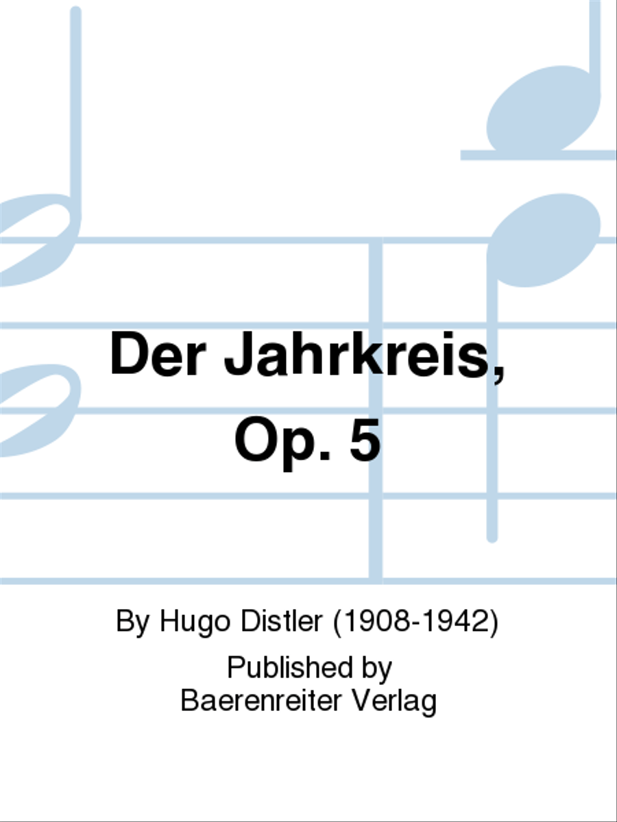 Der Jahrkreis, Op. 5 Mixed Choir scores gallery preview page 1