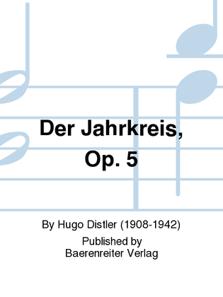 Book cover for Der Jahrkreis, Op. 5