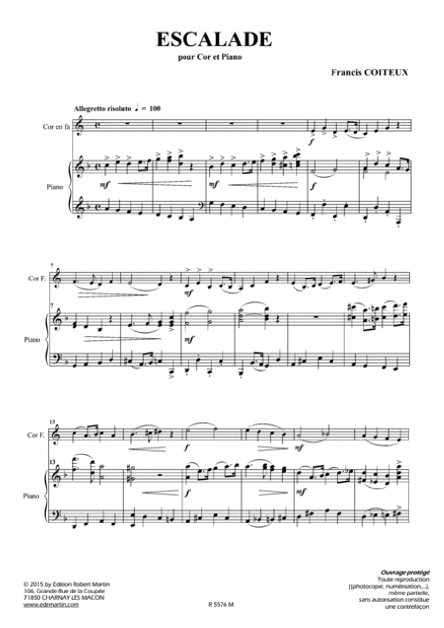 Escalade Horn scores gallery preview page 2