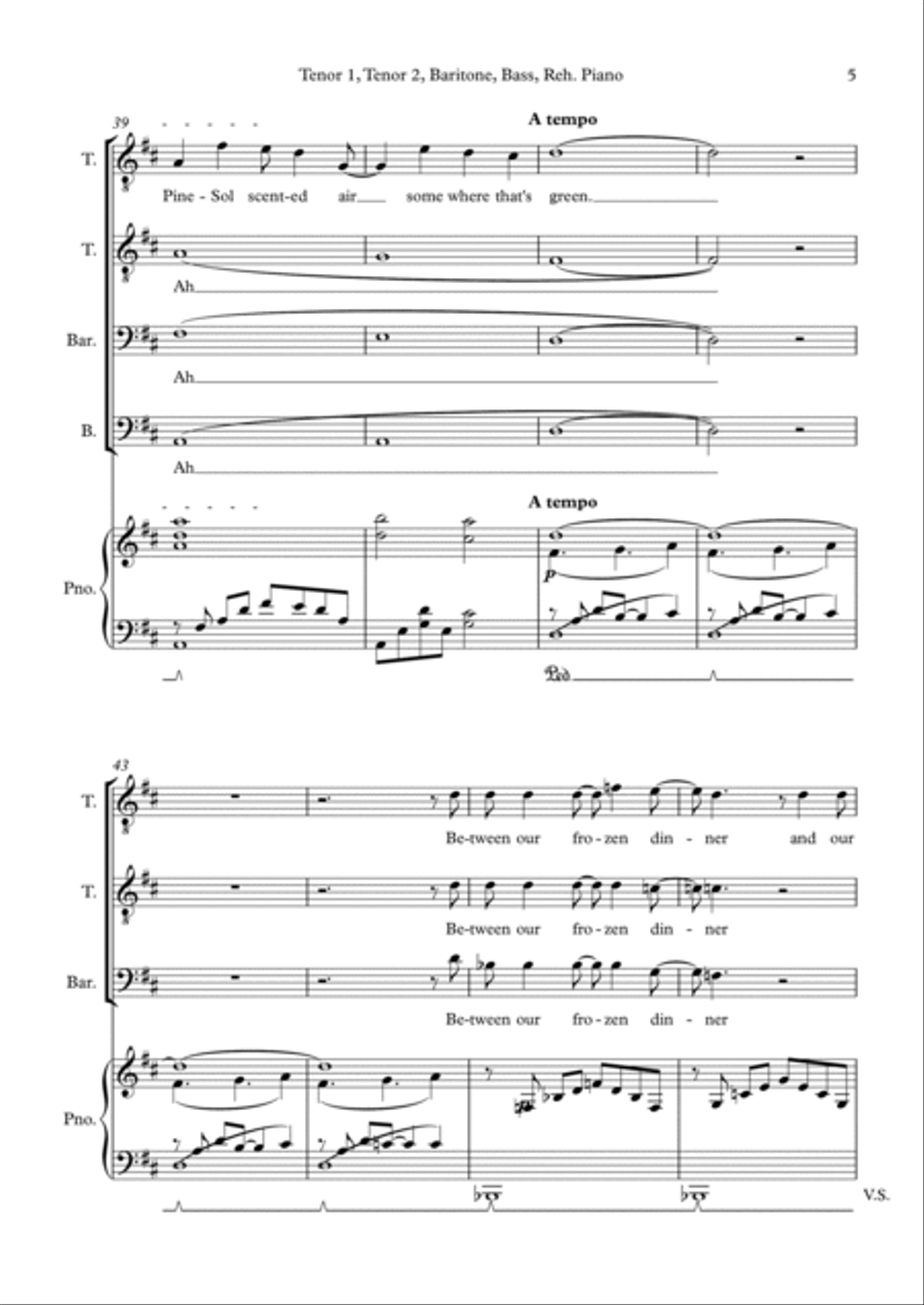 Somewhere That's Green TTBB scores gallery preview page 5