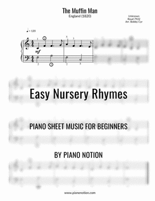 Book cover for The Muffin Man (Easy Piano Solo)
