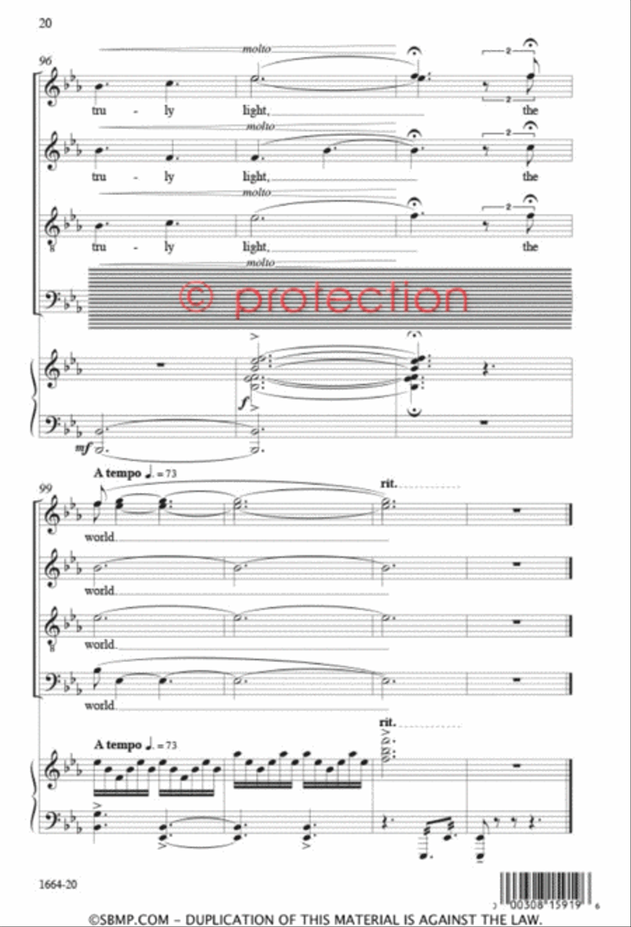 Light the World 4-Part scores gallery preview page 19