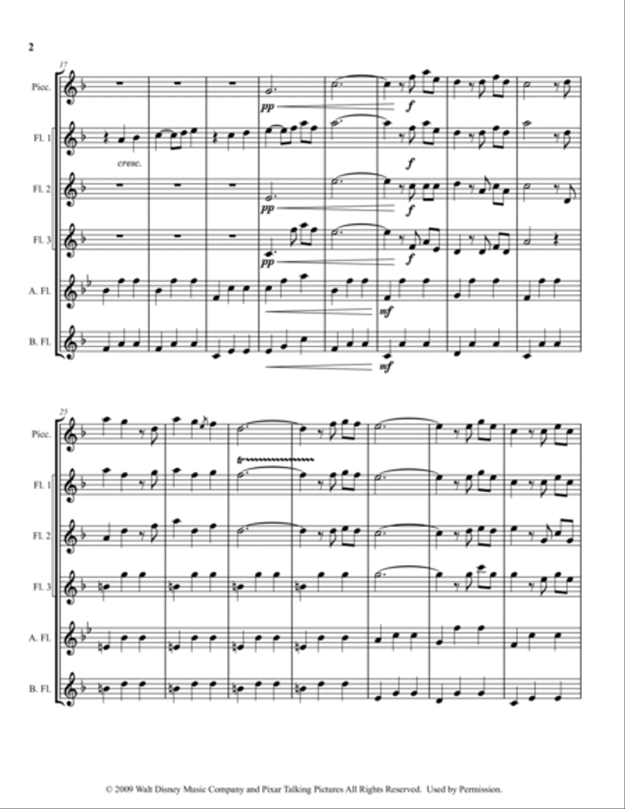 Married Life Married Life Flute Choir scores gallery preview page 2