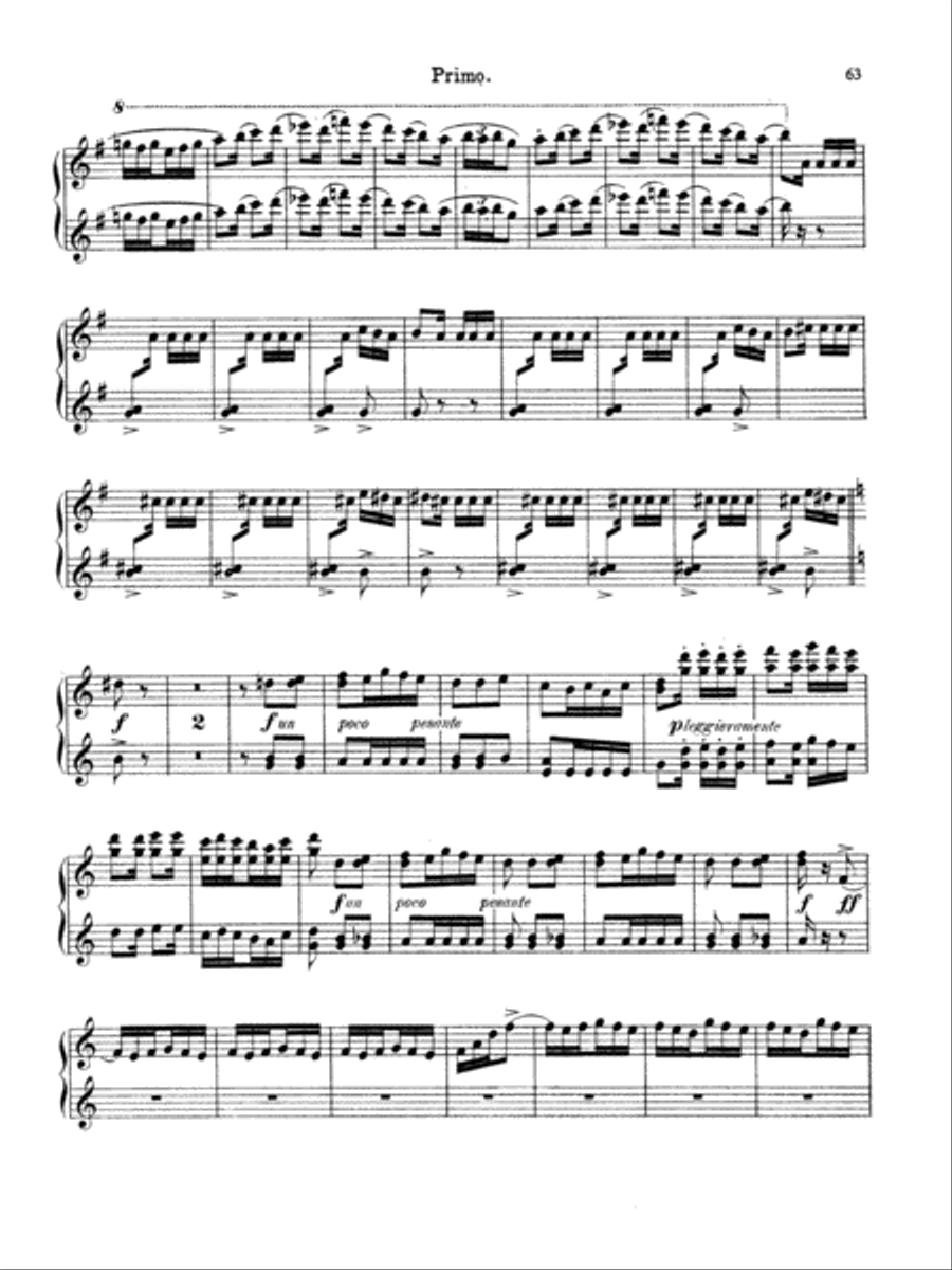 Rimsky-Korsakov: Scheherazade (Suite Symphonique, Op. 35) Piano Duet scores gallery preview page 6